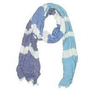 CHICO'S Striped Striped Scarf  Crinkled Lightweight Beachy
